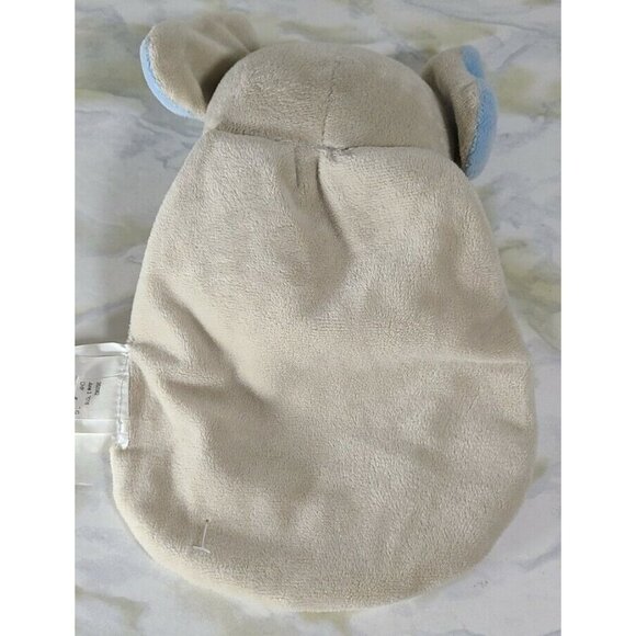 SL Home Fashions Elephant Baby Security Blanket Lovey Plush Ultra Soft Blue Tan - Picture 5 of 7